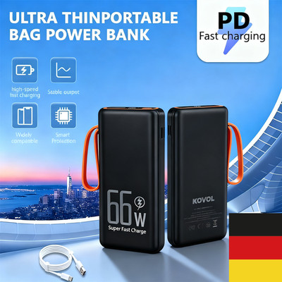 Power Bank 50000 mAh Doppel- USB C +USB -PD 22.5 W Universal, alle Mobilphone