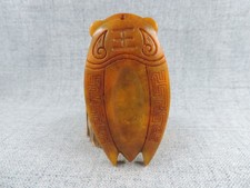 Tinta de jade china antigua naturaleza jade tallada a mano tinta con forma de pájaro