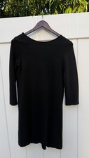 Zara Women's Black Knit Bodycon Sweater Dress w 3/4 Sleeves Large 