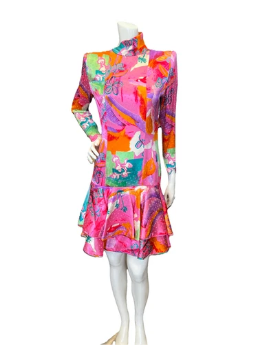 Abito Valentino Vintage Floreale Tg 10 (vedi descrizione per misure)