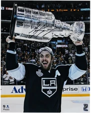 Anze Kopitar Los Angeles Kings Signed 16" x 20" Raising Stanley Cup Photograph