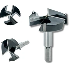 Forstner Drill Bit 2 Inch, Triple-Flute Carbide Tipped Forstner Bit for Hard Woo