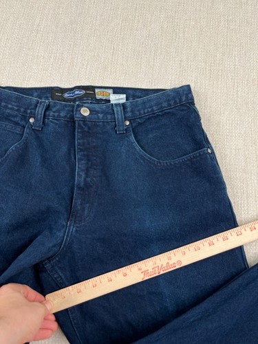Anchor Blue Loose Baggy Jeans Mens 33" x 31" Grunge Y2K Vintage Blue Skater Rave - Picture 15 of 19