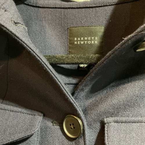 Barney’s New York Blue Wool Raphael Jacket Size 42 Made In Italy Button Front - Bild 7 von 10