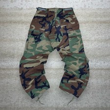 Vintage 90s Military Camo Tactical Pants 28x28 Baggy Double Knees Cargos Small