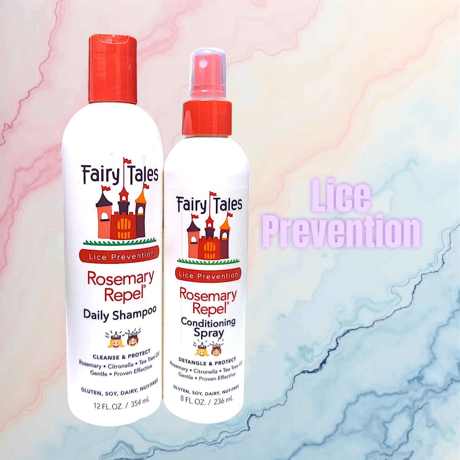 Fairy Tales Rosemary Repel Daily Shampoo 12 oz - Conditioner spray  8oz  DUO