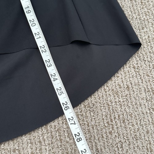 Athleta Womens S Cosmic Skirt Knee Length Hi Low Pull On Pockets Black - Picture 3 of 8