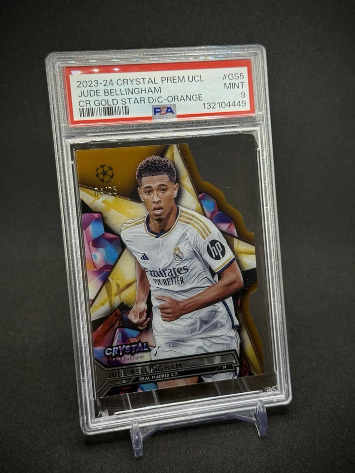 Jude Bellingham 2023 Topps Cristal Premium Naranja Troquelado/25 PSA 9 Como Nuevo Foto 2 de 3
