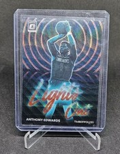 2022 Panini Donruss Optic Basketball Anthony Edwards Lights Out Red Wave SP
