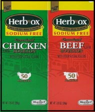 Herb-Ox Bouillon Bundle,`Beef And Chicken, 100 Total Packets