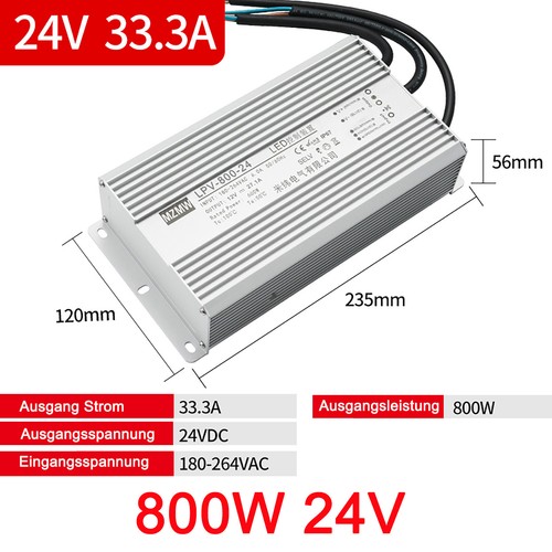 1Pcs DC 12V-48V LED Transformer Power Supply IP67 Waterproof 25W-1500W LED Strip - Picture 65 of 76