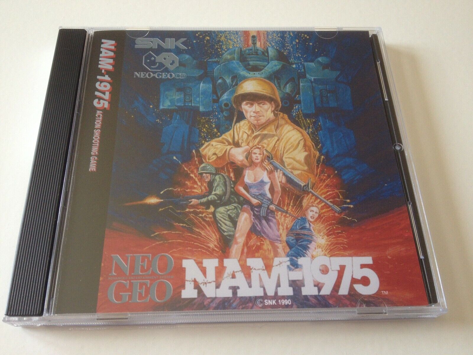 SNK Neo Geo CD CDZ NAM 1975 cover and case replacement