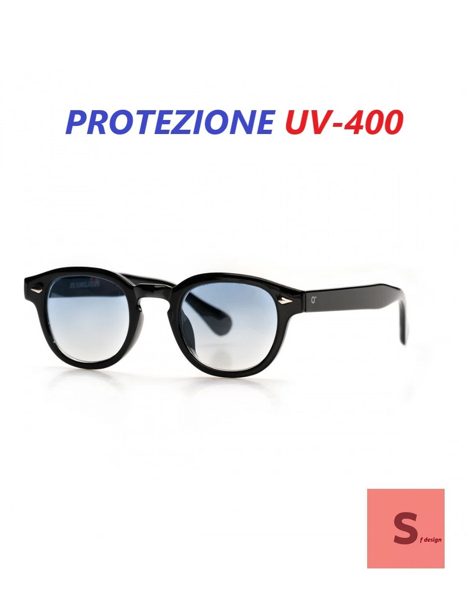 occhiali da sole per da uomo donna unisex uv400 stile moscot blu