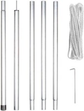 Perel GSSK1 Shade Sail Pole Kit 2.5 m with Guy Rope