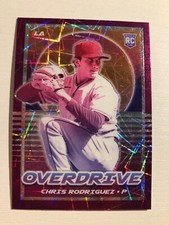 2021 Panini Chronicles Purple Velocity Prizm Overdrive Chris Rodriguez RC 3