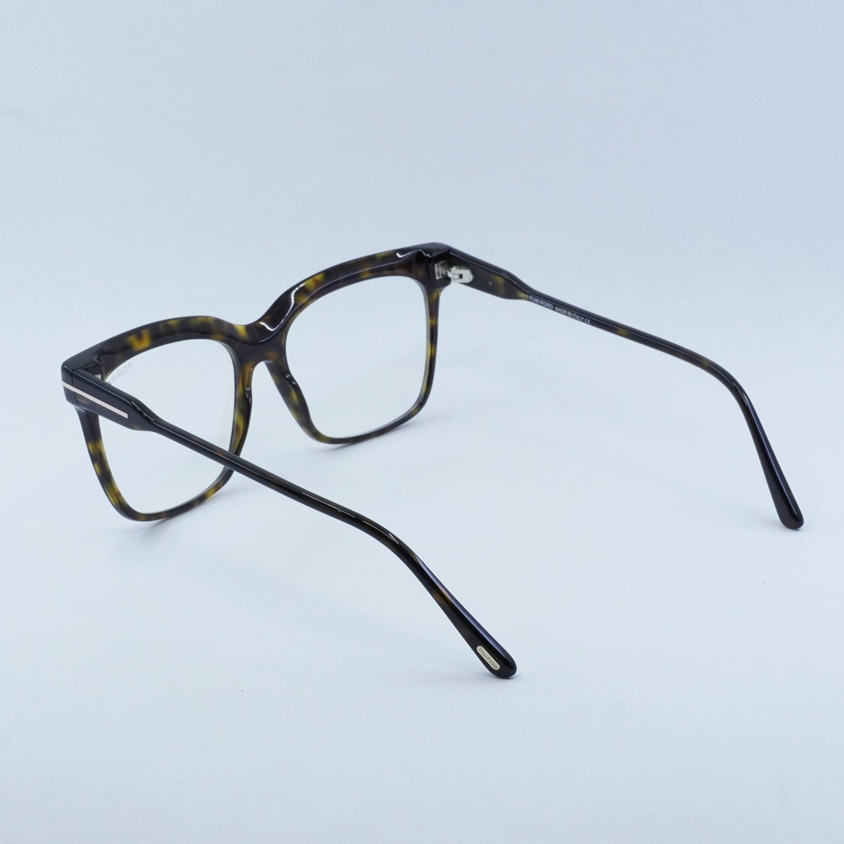 NEW TOM FORD FT5768-B 052 Dark Havana/Clear/Blue-light Block 