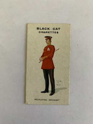 1919 Black Cat Cigarettes Types of London #8 Recruiting Sergeant