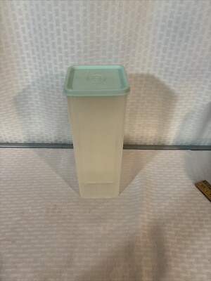 Vtg Tupperware Cheese Cracker Keeper 1696-7 Clear w/ Mint Lid 1697-1 Tray 1698