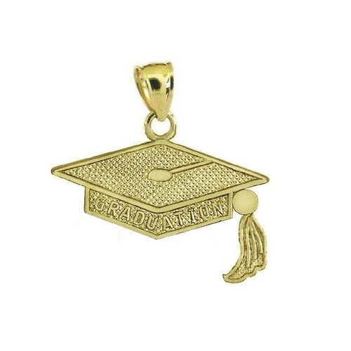 Pendentif En Or Jaune 14K Claddagh Irlandais / Charme, Fabriqué Aux