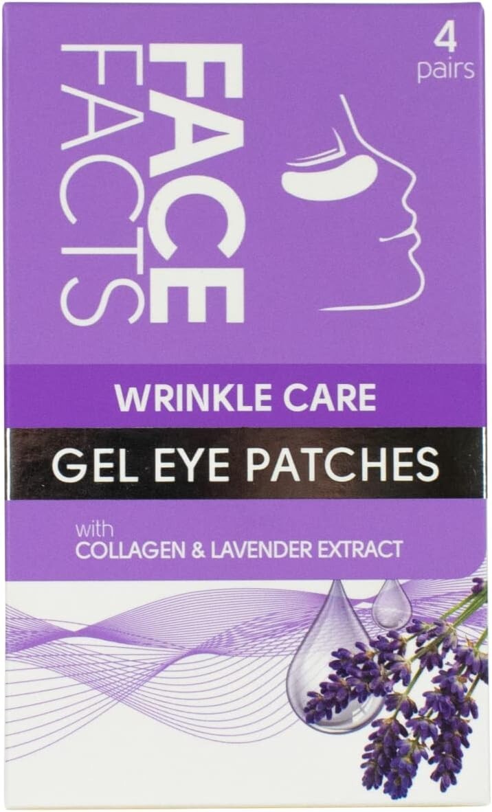 Face Facts Wrinkle Care Under-Eye Gel Patches | Collagen + Lavender  4PAIRS