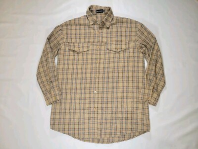 Prettylittlething Womens Size 4 Plaid Flannel Shirt Oversized Gorpcore Boyfriend
