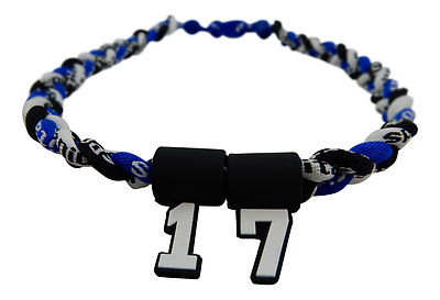 PICK YOUR NUMBER KIDS Royal Blue Black White Tornado Necklace Baseball Softball