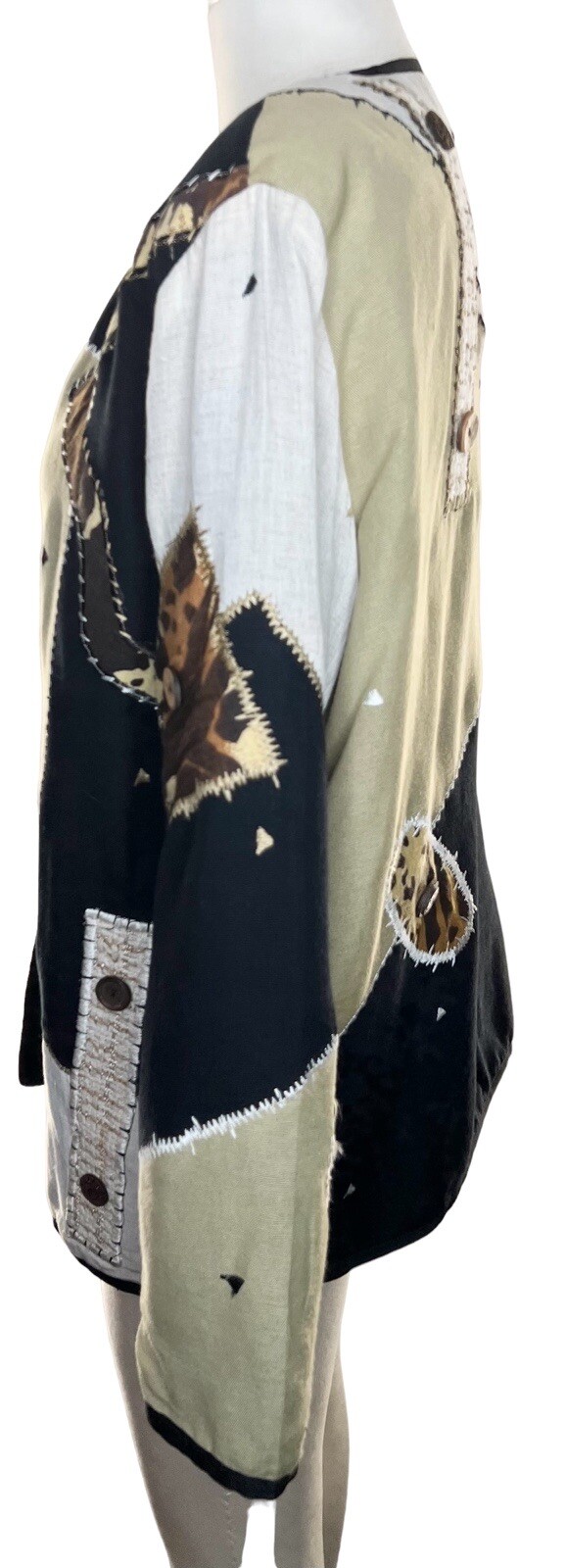 Allure Multimedia Patchwork Rayon Cotton Flex Bla… - image 8