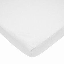 American Baby Company Heavenly Soft Chenille Fitted Playard Sheet 27"x39", White