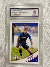 2018-2019 Kylian Mbappe Panini Donruss #132 Base Set Graded #8 SNG