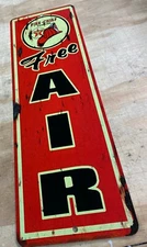 Texaco Fire Chief Free Air Rusted Aluminum Metal Sign 6x18