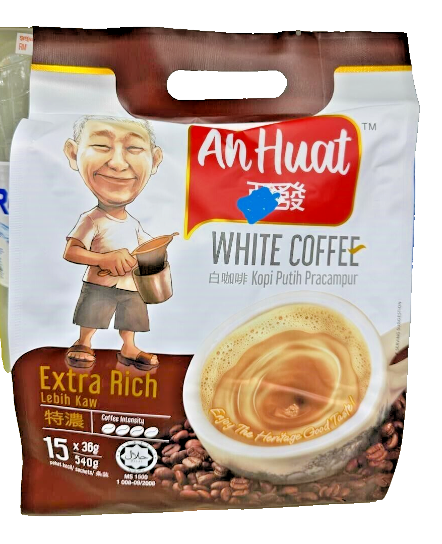 Ah Huat White Coffee Extra Rich / Lebih Kaw 15s x 36g - 1 Pack | eBay