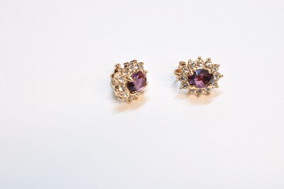 Yoursfs Kate Stil Amethyst Braut Ohrclips /Ohrklemme/Creole 17-EA8852/931