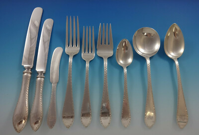 アンティーク　純銀　サラダ　フォーク　Dominick Pointed Antique Engraved Dominick & Haff Sterling Silver Flatware