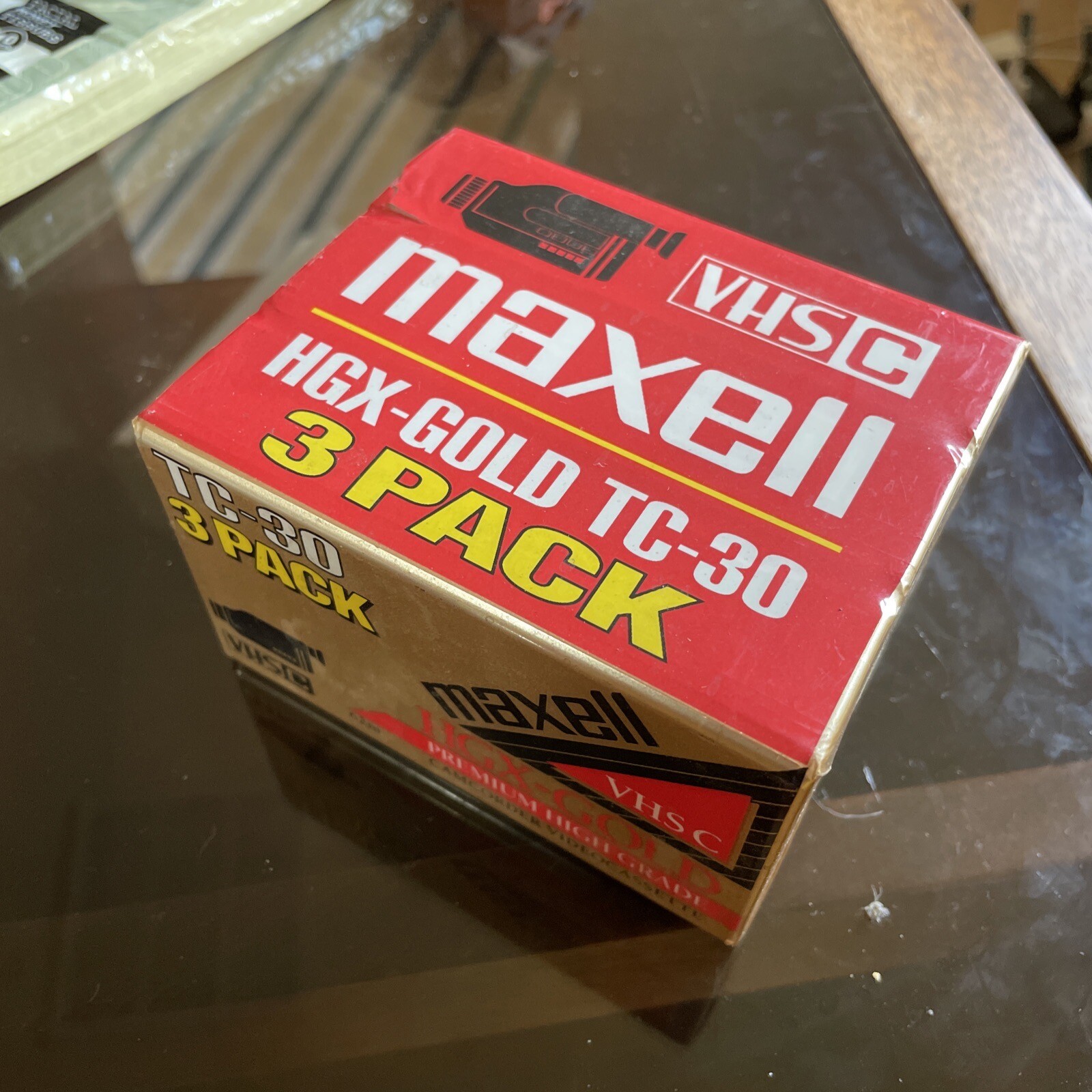 Maxell Camcorder Video Tapes VHS-C TC-30 HGX Gold Premium High Grade 3-Pack New-image