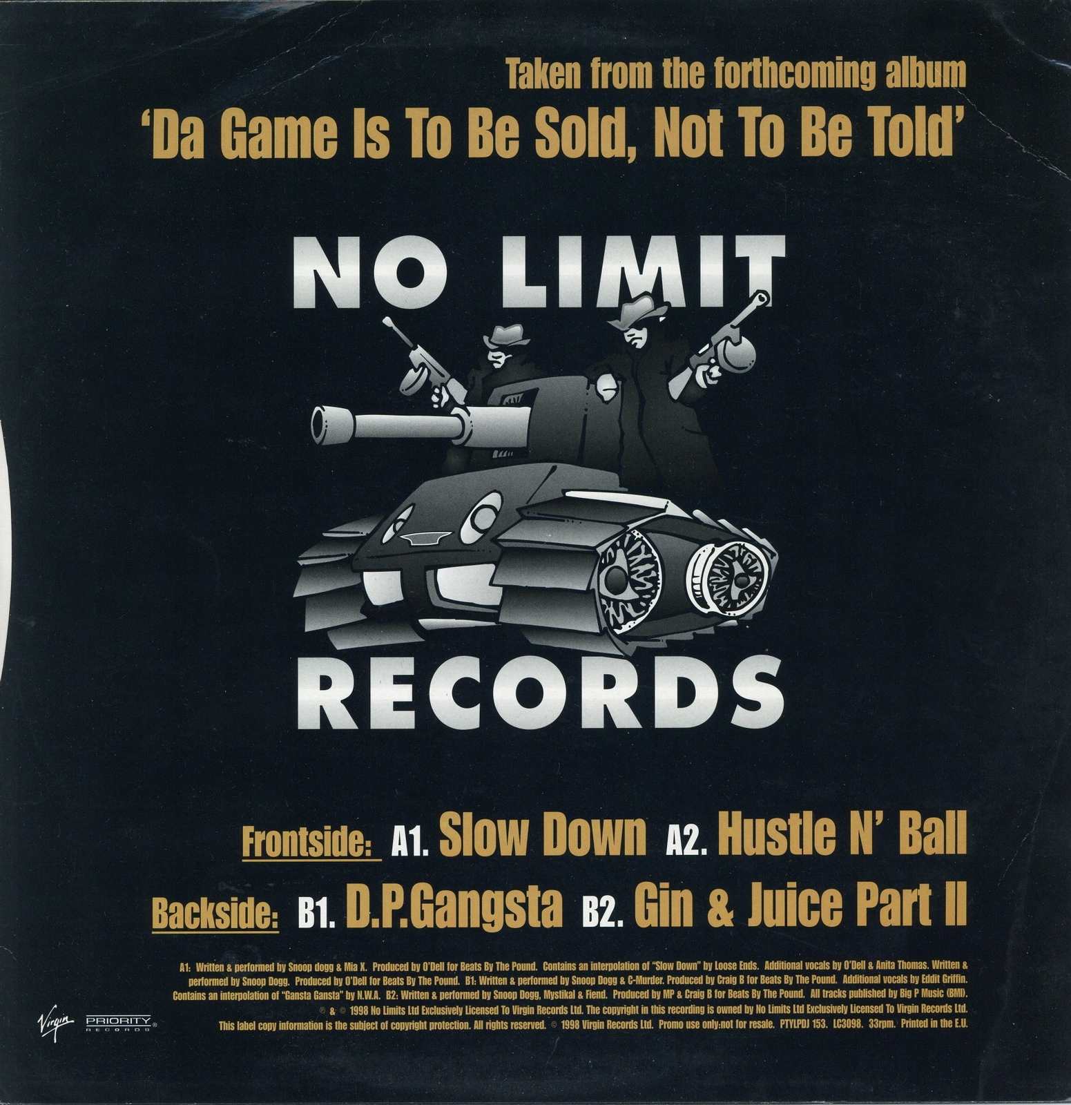 Snoop Dogg - Da Game Is To Be Sold Not To Be Told(Sampler) '98 EP EU  ORG!EX-/VG+ | eBay