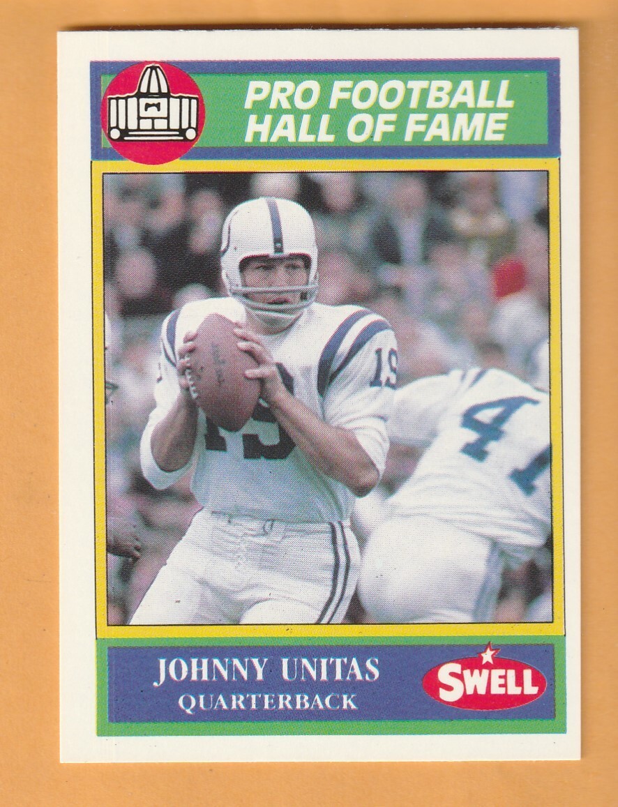 Johnny Unitas Baltimore Colts 1990 Swell Greats #104 Louisville Cardinals 10G