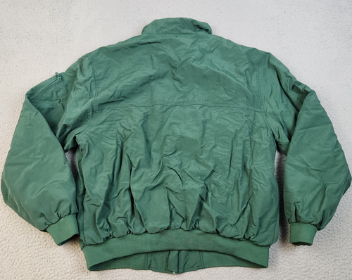 VTG John Deere Bomber Jacket Mens Extra Large Green Yellow Fleece Lined Workwear - Picture 2 of 9