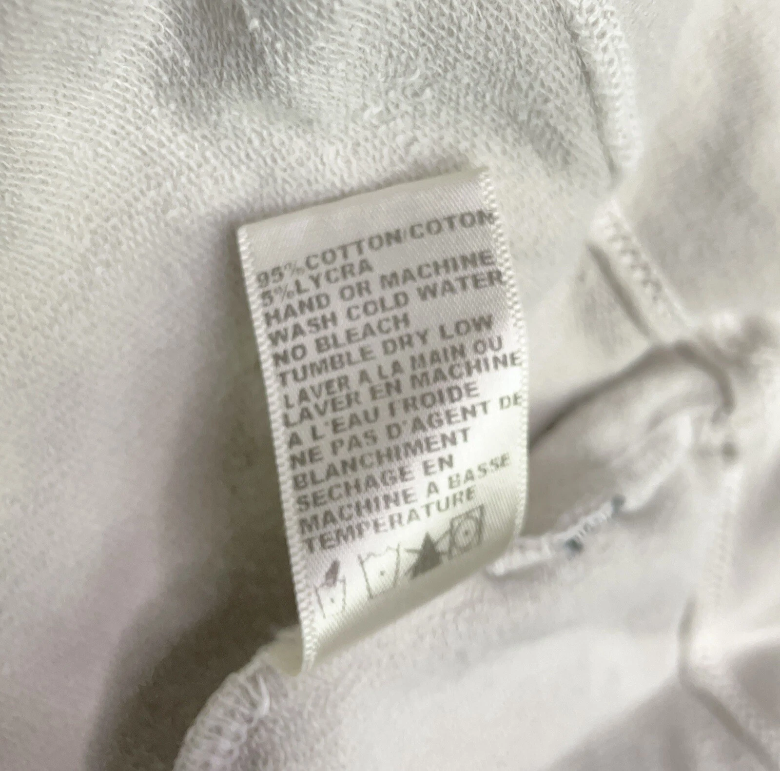 OFF WHITE Felpa con cappuccio oversize oversize James Perse taglia 2 crema avorio media tagliata pullover