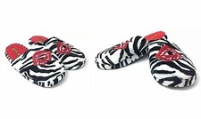 Betty Boop Ultra-Soft Womens Plush Pinup Cozy Non-Skid Slippers Zebra L 9-10