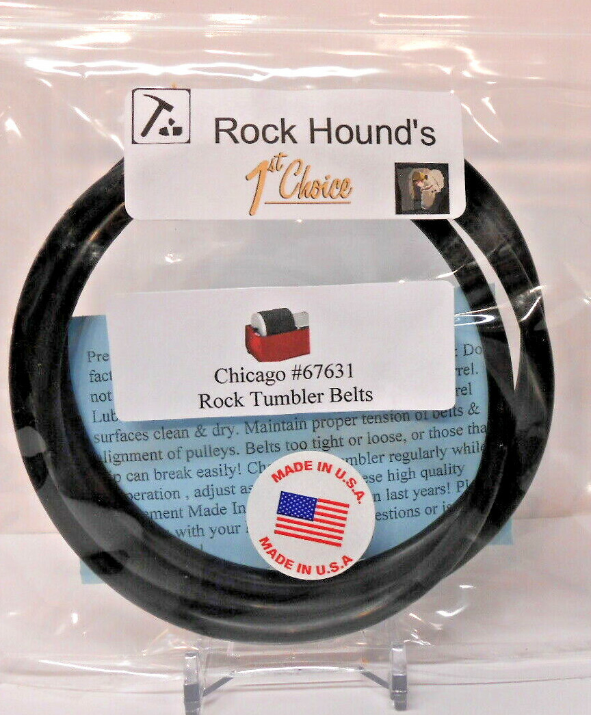 (3)Pack Chicago Rock Tumbler Belts 46376,67631OVGA USA Rockhound's