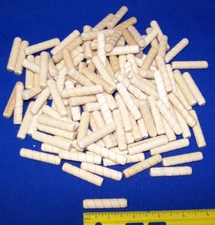 3/8" x 1-3/4"  Wooden Wood Spiral Grooved Dowel Pins 50 pieces Free Shipping