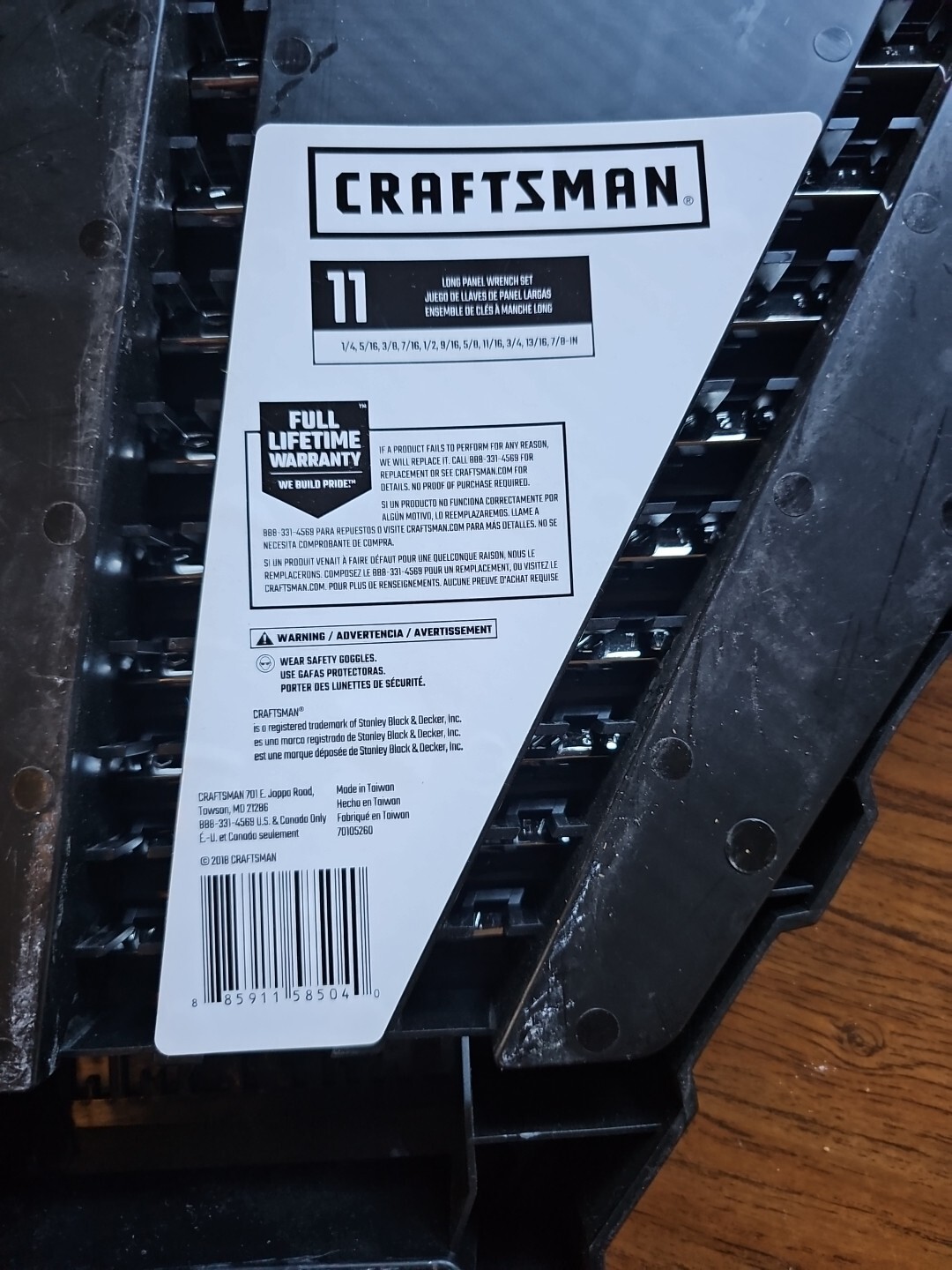 Craftsman CMMT12070 Long Panel Gunmetal Chrome Wrench Set 11Pc SAE eBay