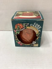 Vintage Lumi-Lite Cinnamon Spice Cake Pillar Candle W/Box New Unlit 4.5" RARE!