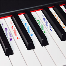 Piano Stickers for All White Keys 49/61/76 /88 Key Keyboards