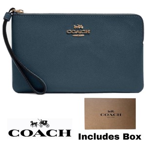 coach teal wallet