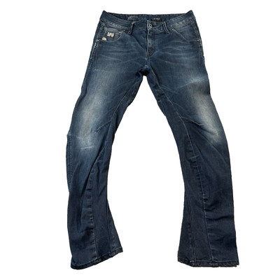 G-Star Damen Jeans W28 L32 Arc Tapered Loose Dark Wash Blau Y2K Stretch