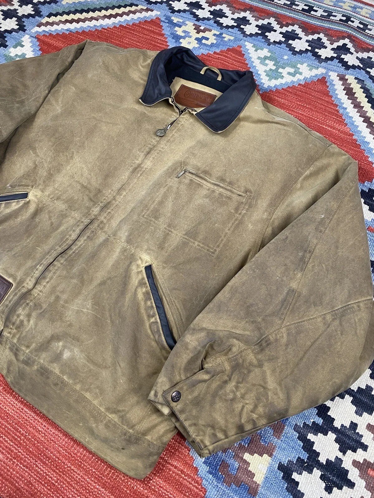 Outback Trading Company Oilskin Waxed Cotton Field Jacket Men's Size XL