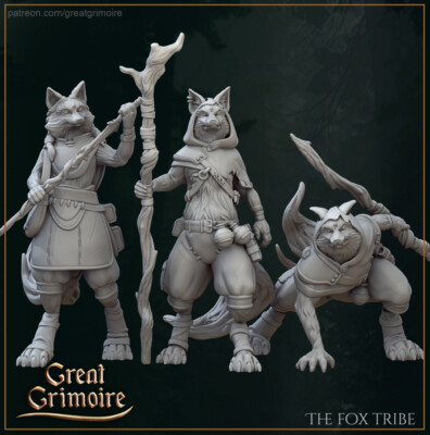 Fox Fighter Rogue Miniature | D&D DnD | 