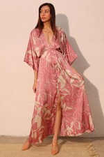 Dreaming Lily Satin Kimono Maxi Dress