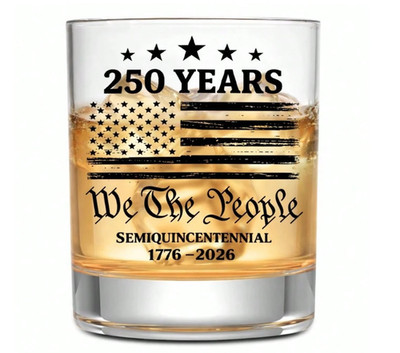 250th Anniversary Whiskey Glass USA Patriotic 4th of July Gift Cup